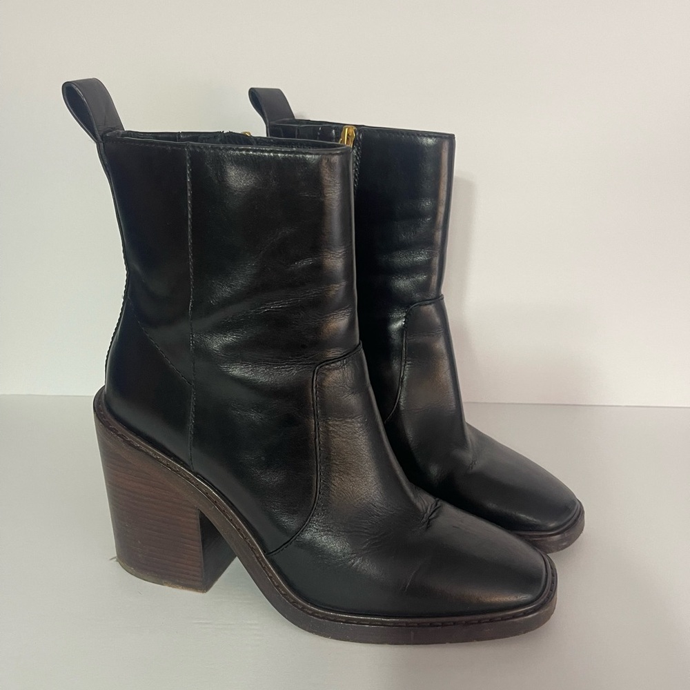 Tory Burch Sierra Heeled Ankle Boots Black